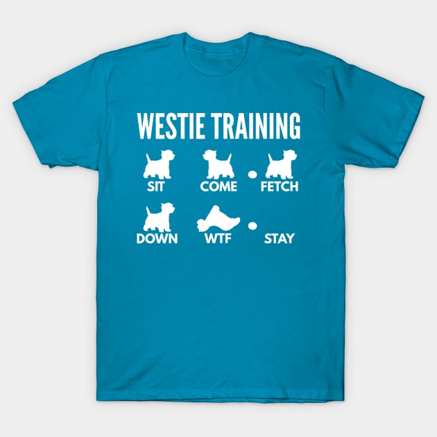 West Highland White Terrier Training Westie Dog Tricks T-Shirt by DoggyStyles